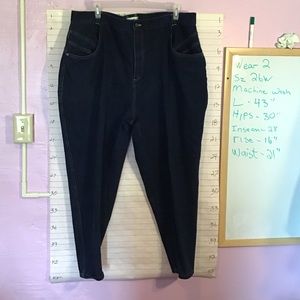 WEAR 2  women’s plus sz jeans   26W  Dark Blue